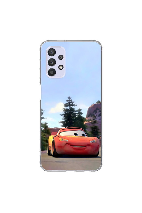 Samsung Galaxy A32 Uyumlu Şeffaf Kılıf Couple Mcqueen 1 Tasarımlı