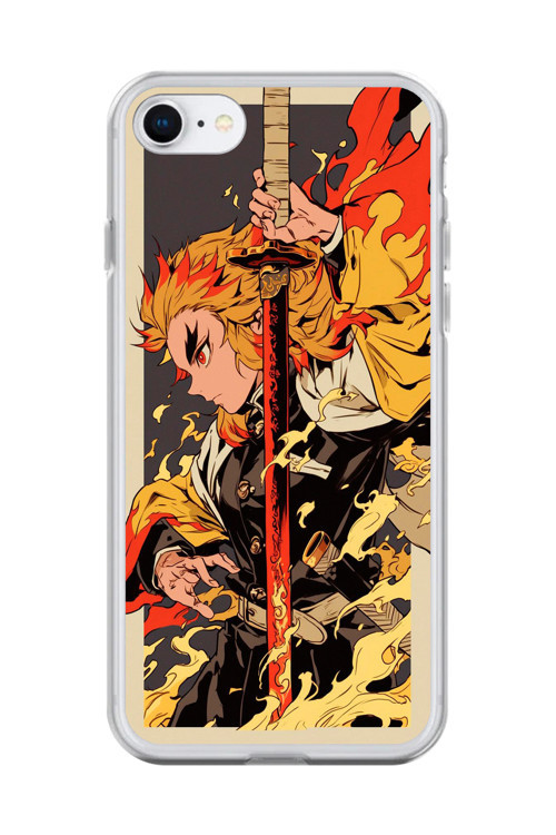 İphone 6 Plus Uyumlu Şeffaf Kılıf Demon Slayer Tasarımlı 3