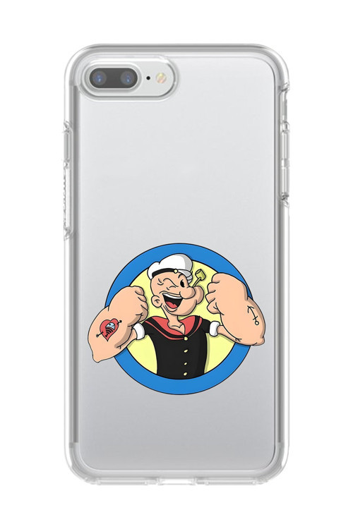 İphone 7 Plus Uyumlu Şeffaf Kılıf Cartoon Popeye 12 Tasarımlı