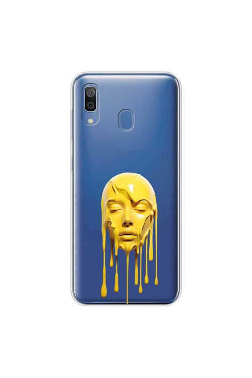 Samsung Galaxy A20 Uyumlu Şeffaf Kılıf Estetik Yüz 6 Tasarımlı