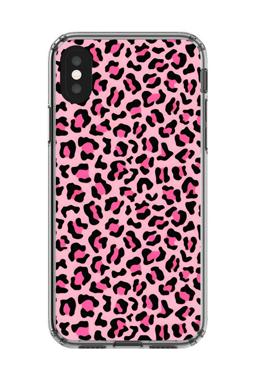 İphone X Uyumlu Şeffaf Kılıf Leopar Tasarımlı 3