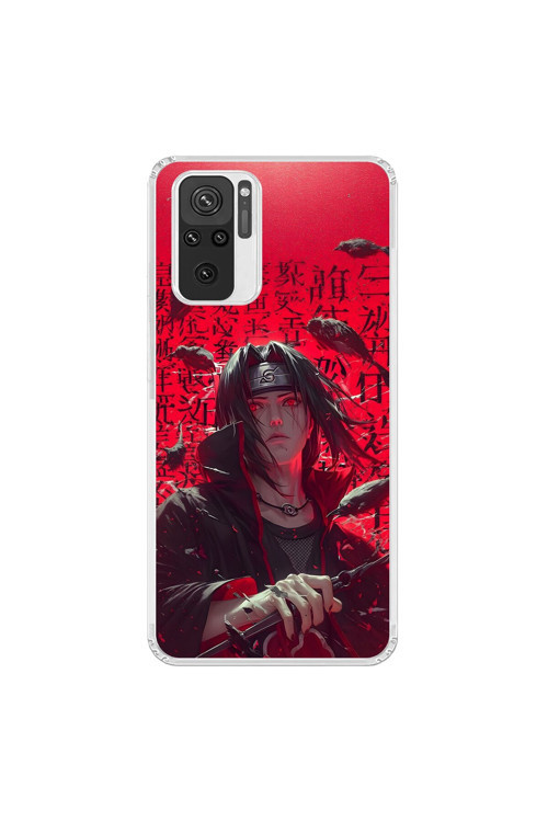 Xiaomi Redmi Note 10 Uyumlu Şeffaf Kılıf Naruto Itachi Tasarımlı