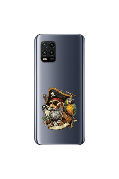 Xiaomi Mi 10 Lite Uyumlu Şeffaf Kılıf Pirate 3 Tasarımlı