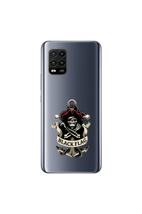 Xiaomi Mi 10 Lite Uyumlu Şeffaf Kılıf Pirate 4 Tasarımlı