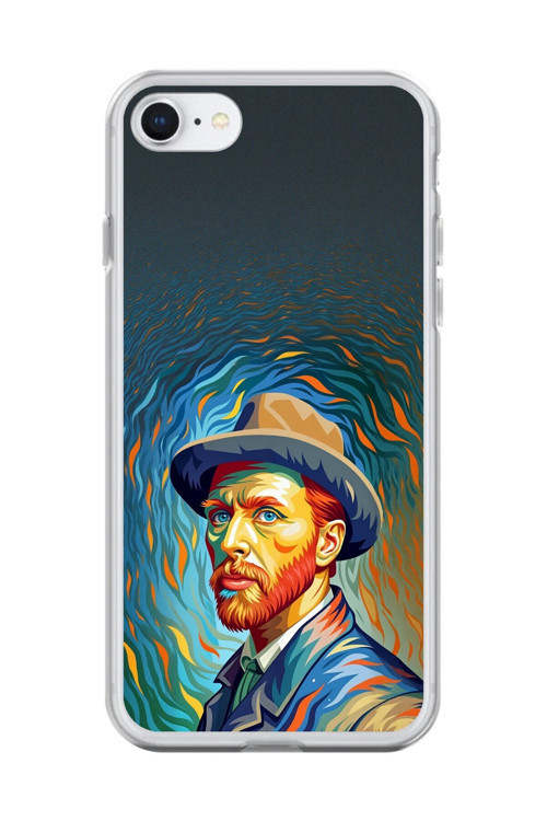İphone 7 Uyumlu Şeffaf Kılıf Vincent Van Gogh Tasarımlı
