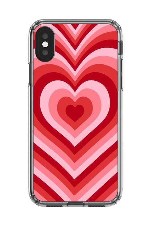 İphone Xs Uyumlu Şeffaf Kılıf Kalp 3 Tasarımlı