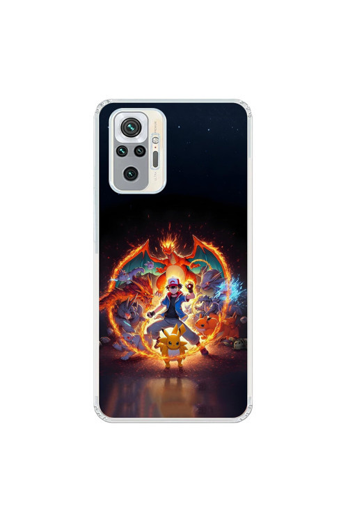 Xiaomi Redmi Note 10 Pro Uyumlu Şeffaf Kılıf Pokemon 3 Tasarımlı