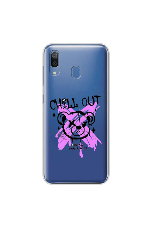Samsung Galaxy A20 Uyumlu Şeffaf Kılıf Graffiti 7 Tasarımlı