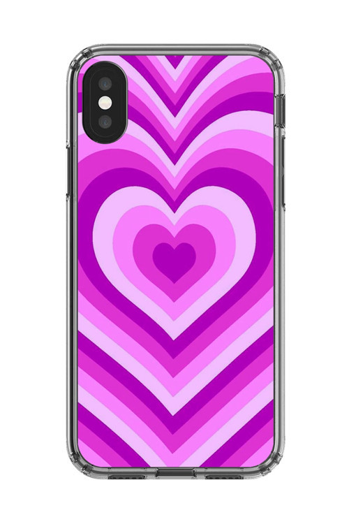İphone Xs Uyumlu Şeffaf Kılıf Kalp 2 Tasarımlı
