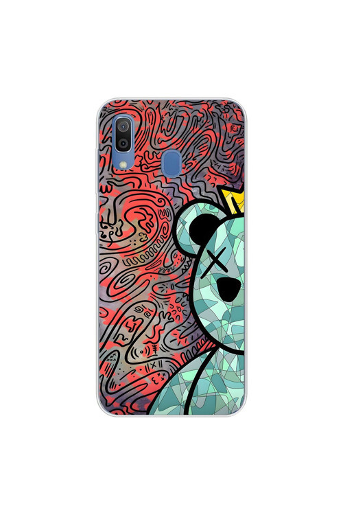 Samsung Galaxy A20 Uyumlu Şeffaf Kılıf Graffiti 12 Tasarımlı
