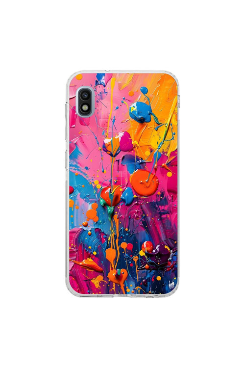 Samsung Galaxy A10 Uyumlu Şeffaf Kılıf Graffiti 3 Tasarımlı
