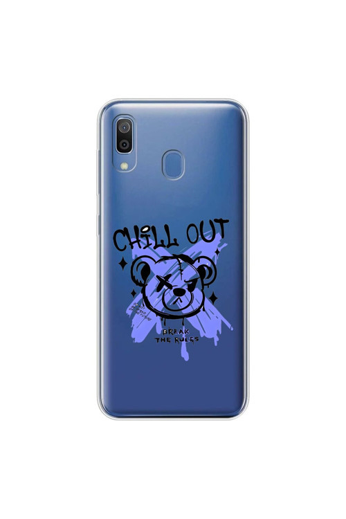 Samsung Galaxy A20 Uyumlu Şeffaf Kılıf Graffiti 8 Tasarımlı