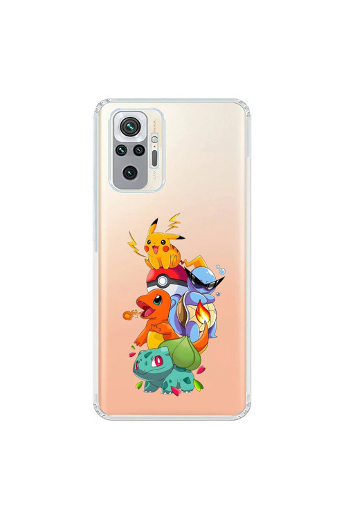 Xiaomi Redmi Note 10 Pro Uyumlu Şeffaf Kılıf Pokemon 1 Tasarımlı