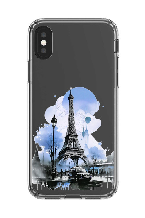 İphone Xs Max Uyumlu Şeffaf Kılıf Paris 2 Tasarımlı