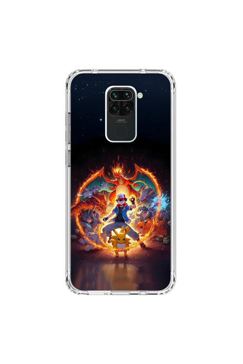 Xiaomi Redmi Note 9 Uyumlu Şeffaf Kılıf Pokemon 3 Tasarımlı