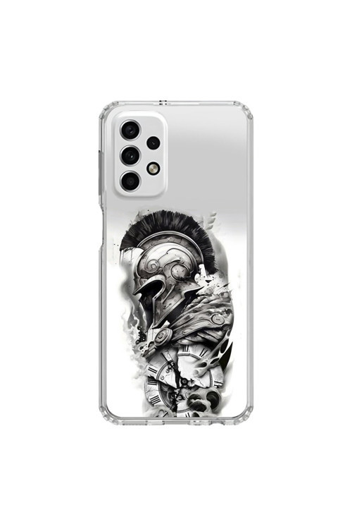 Samsung Galaxy A33 Uyumlu Şeffaf Kılıf Spartan 3 Tasarımlı