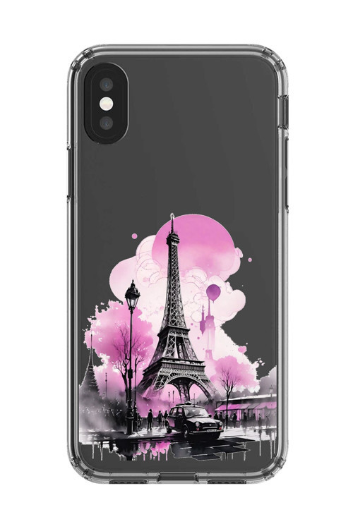 İphone Xs Max Uyumlu Şeffaf Kılıf Paris 1 Tasarımlı
