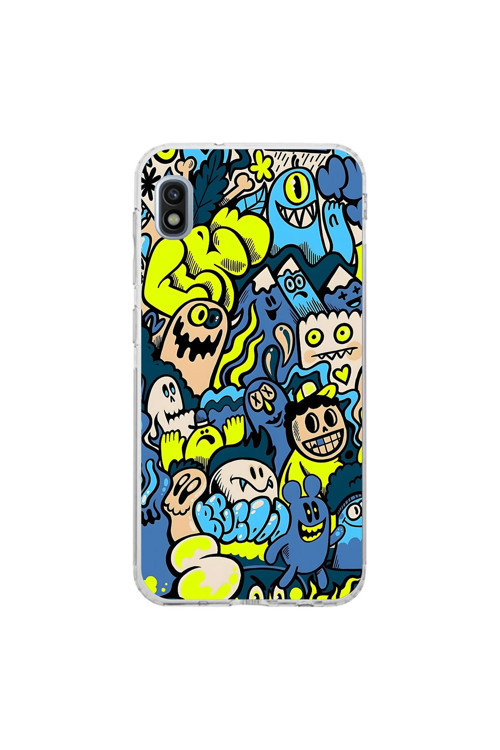 Samsung Galaxy A10 Uyumlu Şeffaf Kılıf Graffiti 11 Tasarımlı