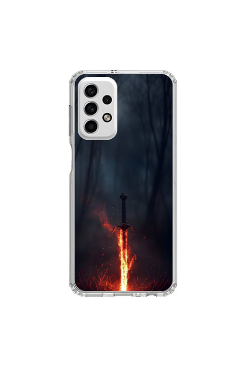 Samsung Galaxy A33 Uyumlu Şeffaf Kılıf Kılıç Tasarımlı