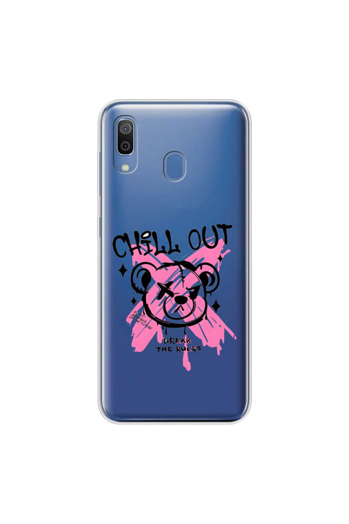 Samsung Galaxy A20 Uyumlu Şeffaf Kılıf Graffiti 6 Tasarımlı