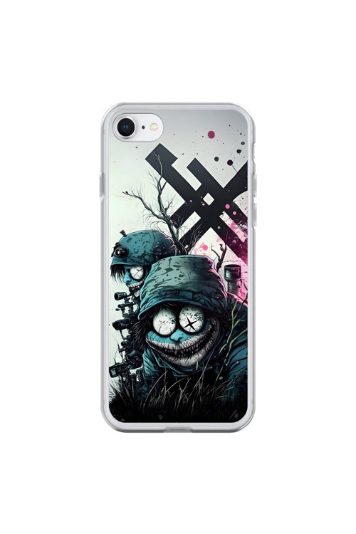 İphone 6S Uyumlu Şeffaf Kılıf Aesthetic 6 Tasarımlı