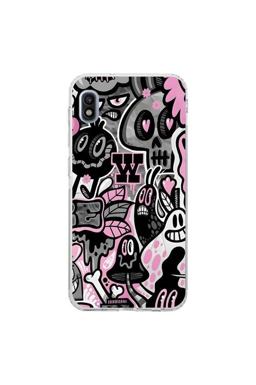 Samsung Galaxy A10 Uyumlu Şeffaf Kılıf Graffiti 10 Tasarımlı