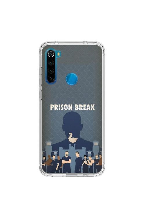 Xiaomi Redmi Note 8 Uyumlu Şeffaf Kılıf Prison Break Tasarımlı