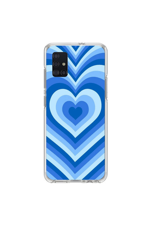 Samsung Galaxy A51 Uyumlu Şeffaf Kılıf Kalp 4 Tasarımlı