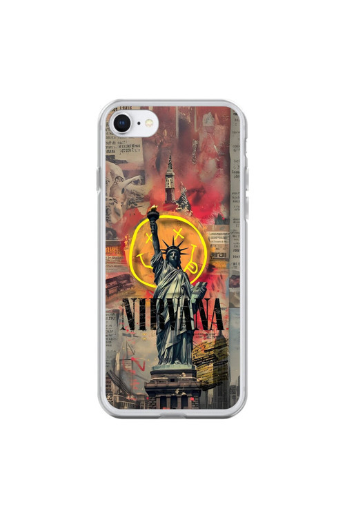İphone 6S Uyumlu Şeffaf Kılıf Aesthetic 3 Tasarımlı