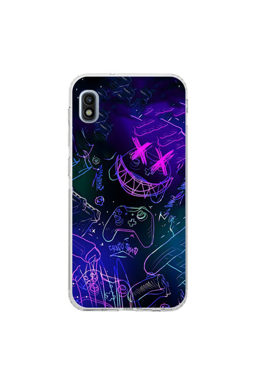 Samsung Galaxy A10 Uyumlu Şeffaf Kılıf Graffiti 4 Tasarımlı