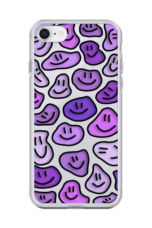 İphone 8 Uyumlu Şeffaf Kılıf Şeffaf Wallpaper 6 Tasarımlı