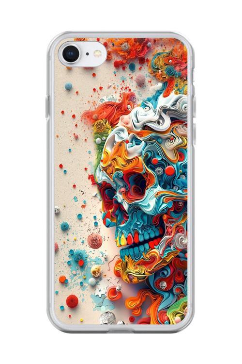 İphone 6 Plus Uyumlu Şeffaf Kılıf Graffiti 5 Tasarımlı