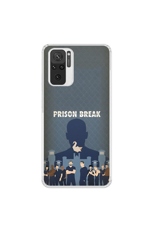 Xiaomi Redmi Note 10 Uyumlu Şeffaf Kılıf Prison Break Tasarımlı