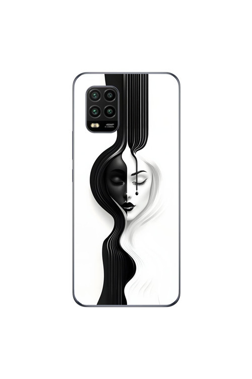 Xiaomi Mi 10 Lite Uyumlu Şeffaf Kılıf Estetik Yüz 3 Tasarımlı