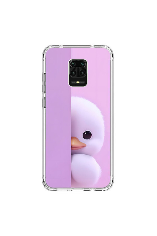 Xiaomi Redmi Note 9 Pro Uyumlu Şeffaf Kılıf 3 Peluş Ördek Tasarımlı