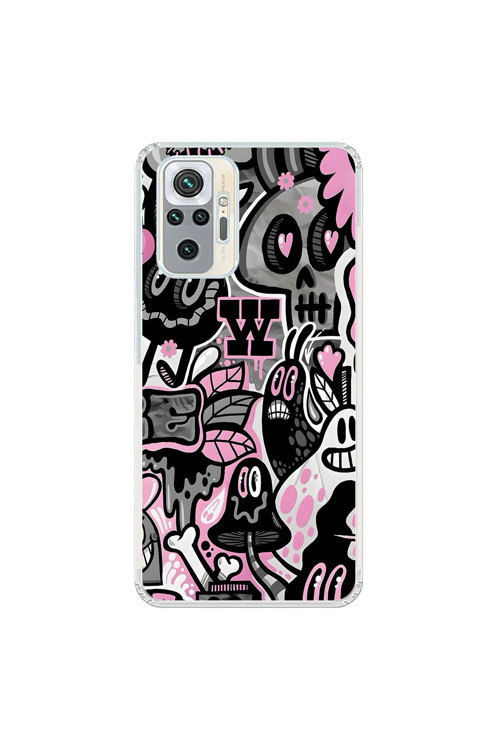 Xiaomi Redmi Note 10 Pro Uyumlu Şeffaf Kılıf Graffiti 10 Tasarımlı