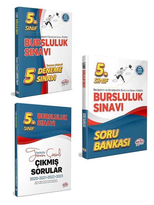 2024 5. Sınıf Bursluluk İOKBS Soru + 5 Deneme + Son 4 Yıl Çıkmış Soru 3 lü Set Editör Yayın