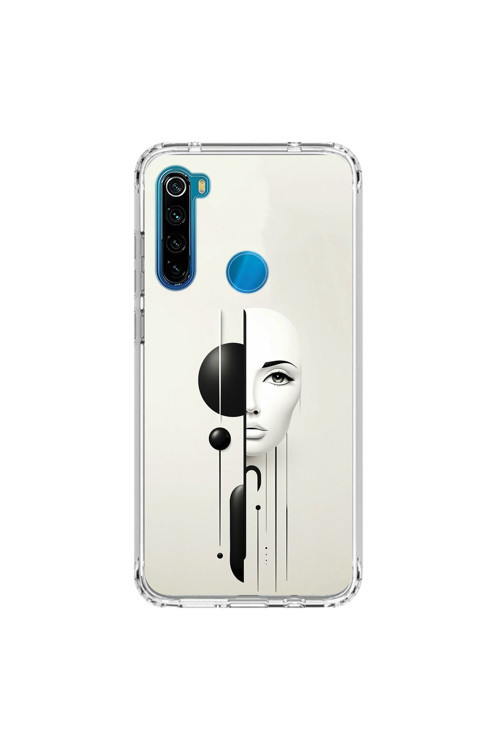Xiaomi Redmi Note 8 Uyumlu Şeffaf Kılıf Estetik Yüz 2 Tasarımlı