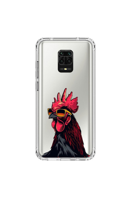 Xiaomi Redmi Note 9 Pro Uyumlu Şeffaf Kılıf Cool Horoz Tasarımlı