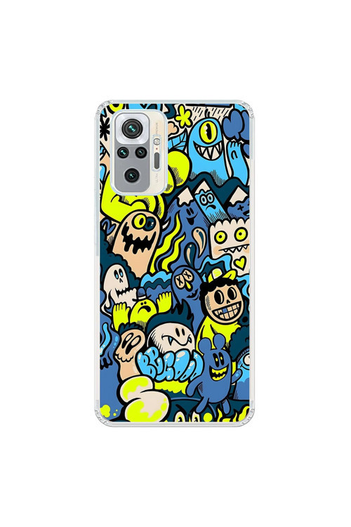 Xiaomi Redmi Note 10 Pro Uyumlu Şeffaf Kılıf Graffiti 11 Tasarımlı