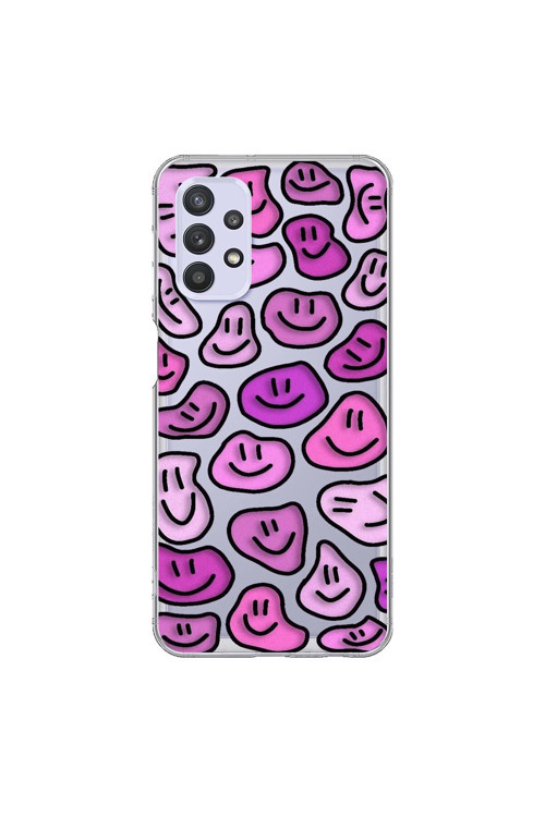 Samsung Galaxy A32 Uyumlu Şeffaf Kılıf Wallpaper 7 Tasarımlı