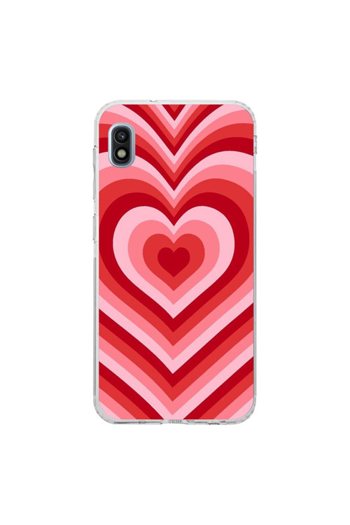 Samsung Galaxy A10 Uyumlu Şeffaf Kılıf Kalp 3 Tasarımlı
