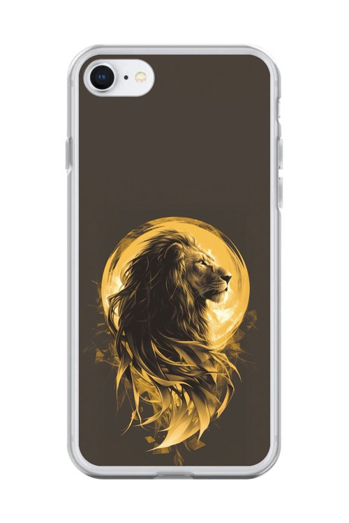 İphone 6 Uyumlu Şeffaf Kılıf Aslan Tasarımlı