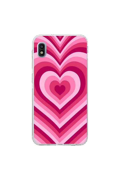 Samsung Galaxy A10 Uyumlu Şeffaf Kılıf Kalp 1 Tasarımlı