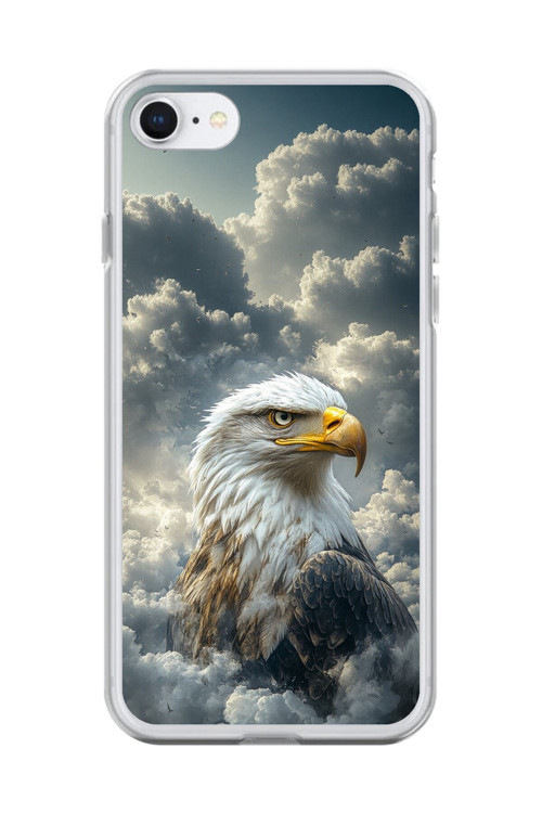 İphone 6 Uyumlu Şeffaf Kılıf Kartal Tasarımlı