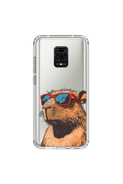 Xiaomi Redmi Note 9 Pro Uyumlu Şeffaf Kılıf Cool Kapibara Tasarımlı