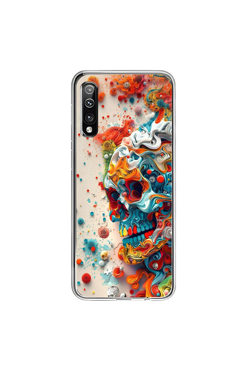 Samsung Galaxy A50 Uyumlu Şeffaf Kılıf Graffiti 5 Tasarımlı