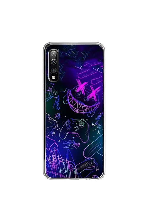 Samsung Galaxy A50 Uyumlu Şeffaf Kılıf Graffiti 4 Tasarımlı
