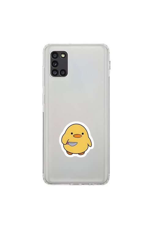 Samsung Galaxy A31 Uyumlu Şeffaf Kılıf Couple Civciv 1 Tasarımlı