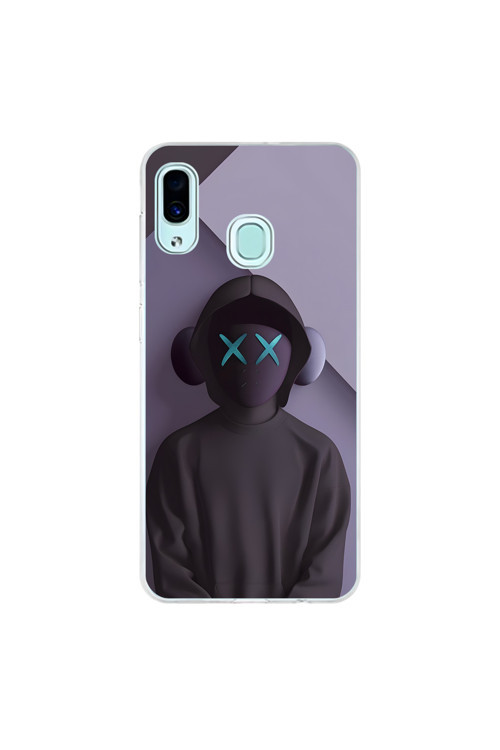 Samsung Galaxy A30 Uyumlu Şeffaf Kılıf No Face 2 Tasarımlı